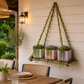 Suspension en bois pour plante