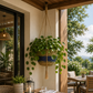 Suspension en osier pour plantes