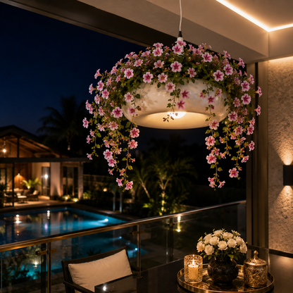 Suspension luminaire plante