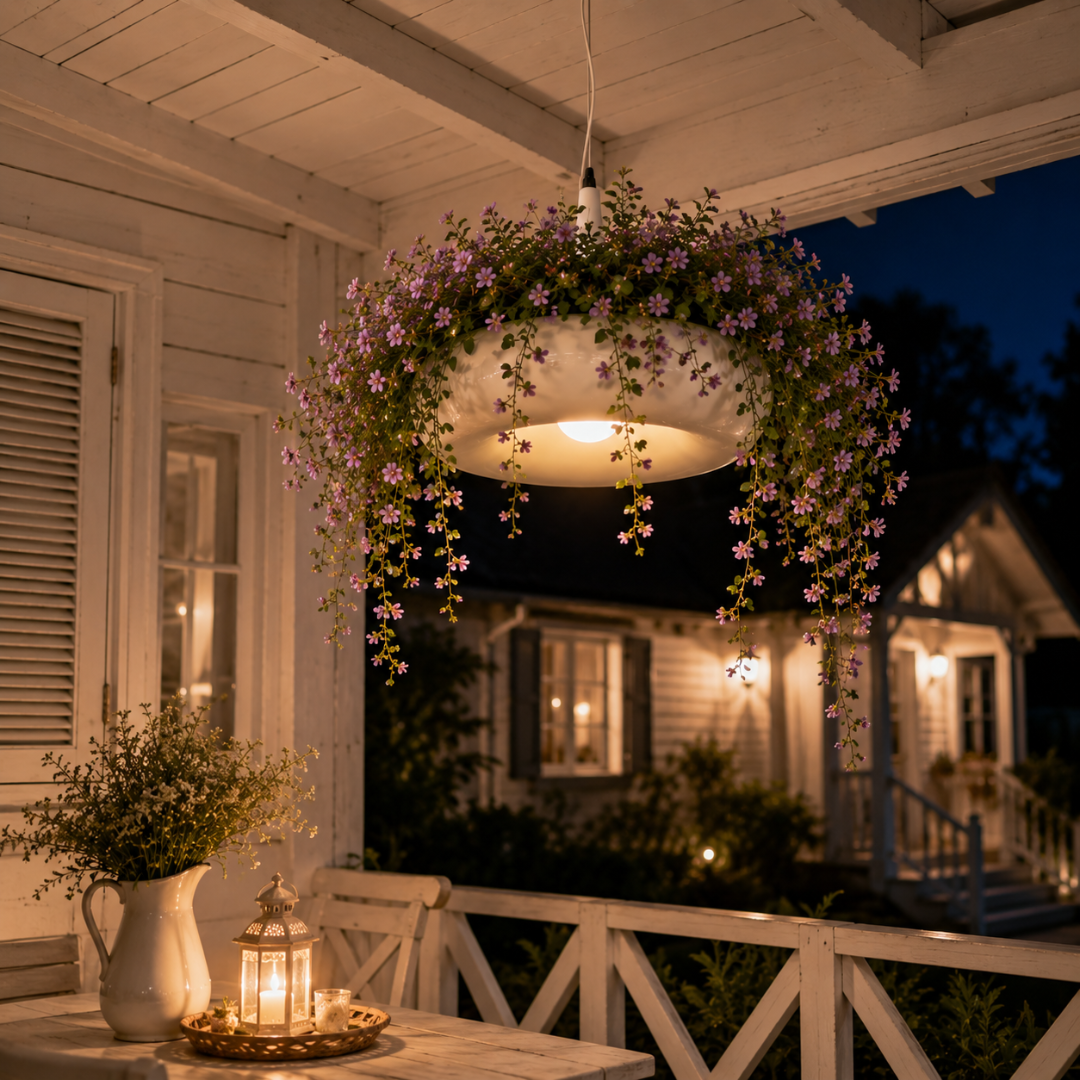 Suspension luminaire plante