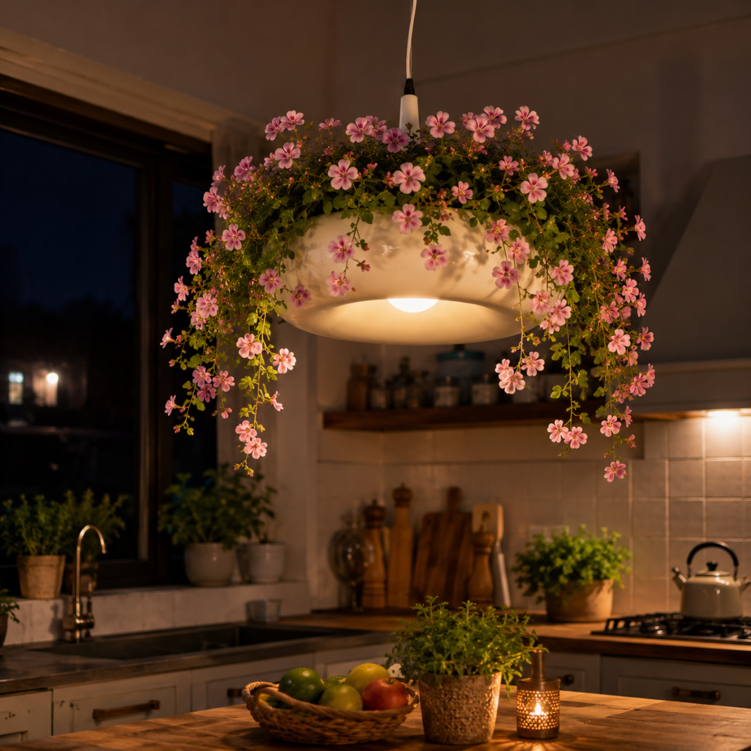Suspension luminaire plante