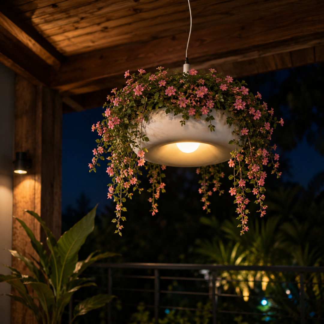 Suspension luminaire plante