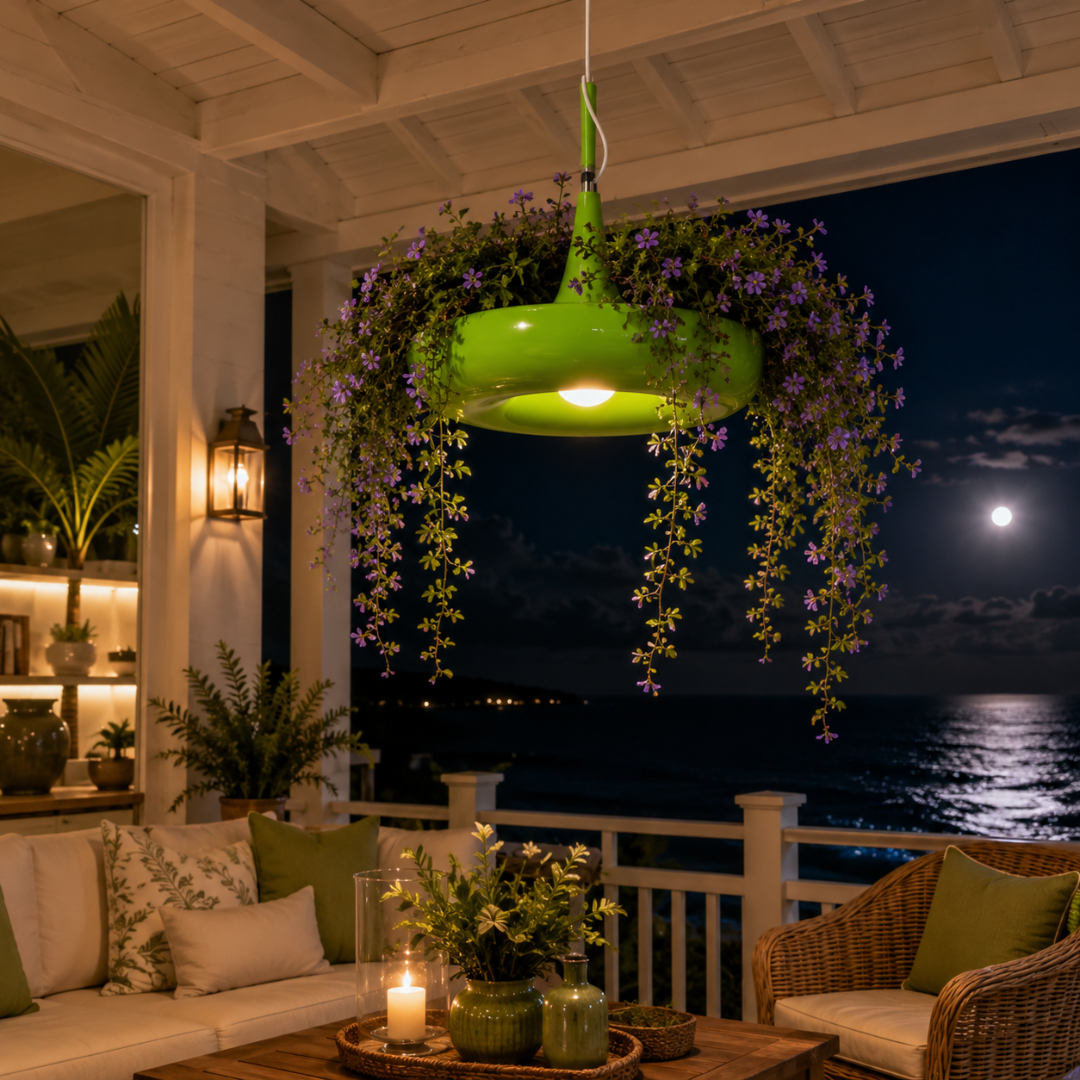 Suspension luminaire plante