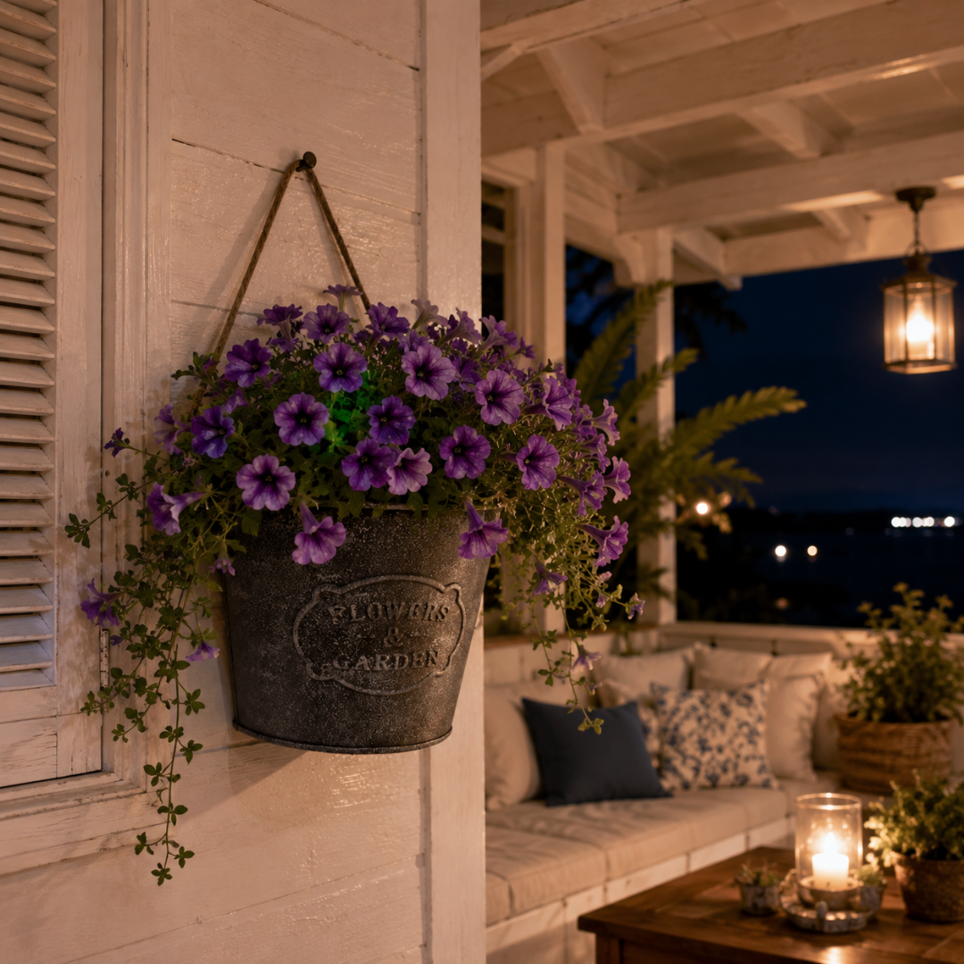 Suspension metal pour plante