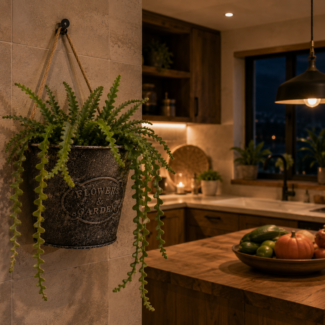 Suspension metal pour plante
