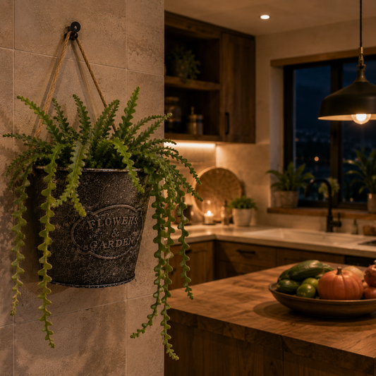 Suspension metal pour plante