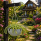 Suspension en plastique pour plante