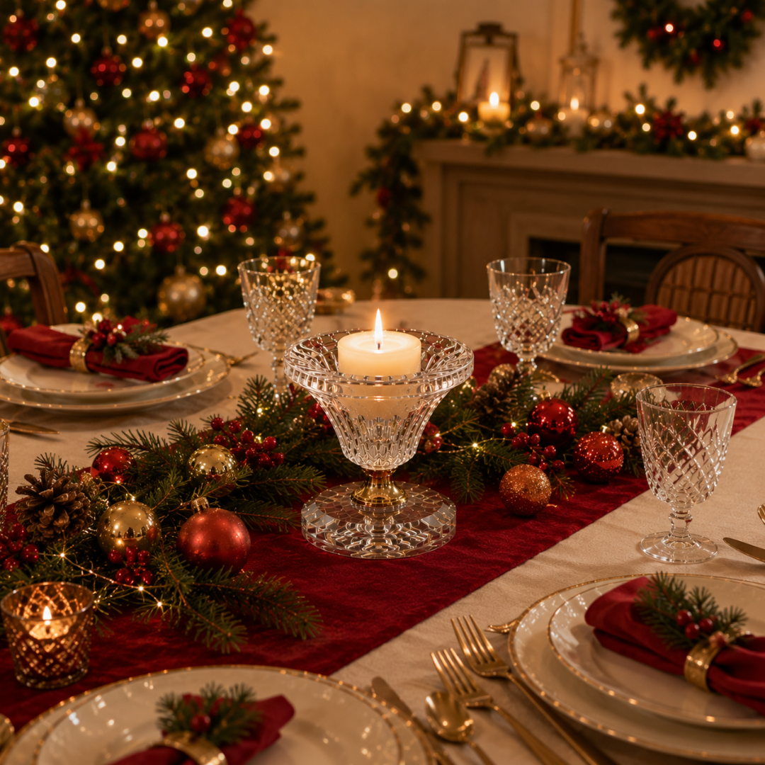 Centre de table noël avec bougie
