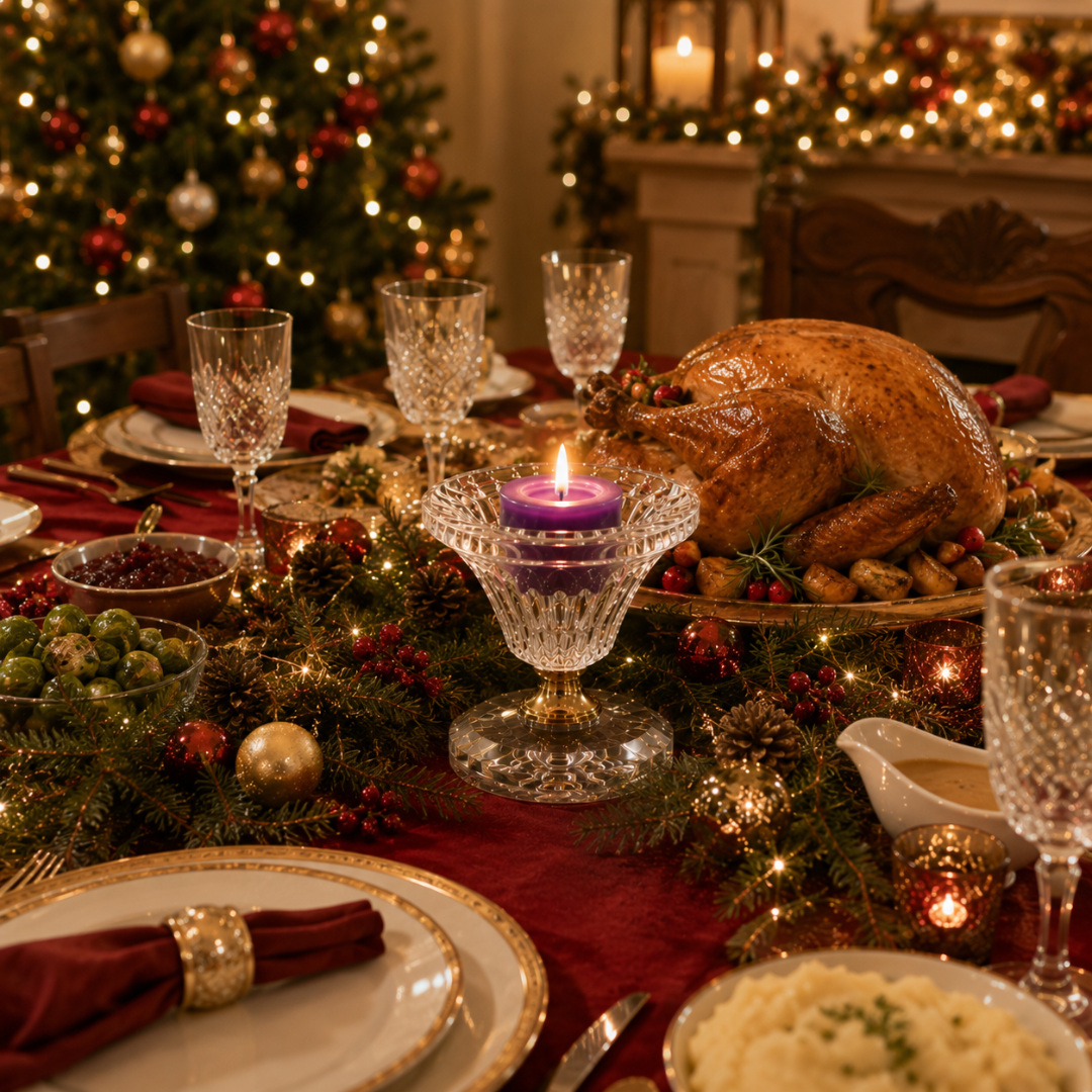 Centre de table noël avec bougie