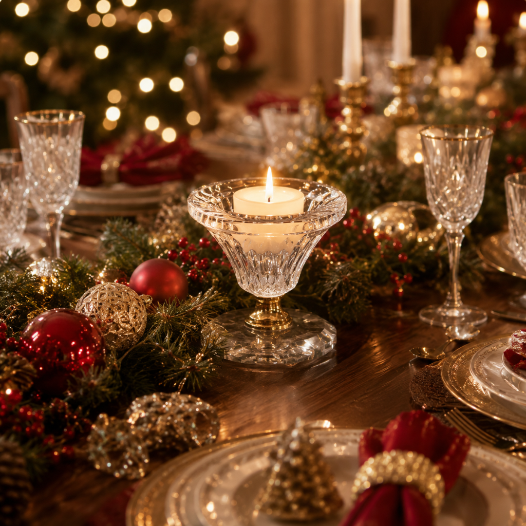 Centre de table noël avec bougie
