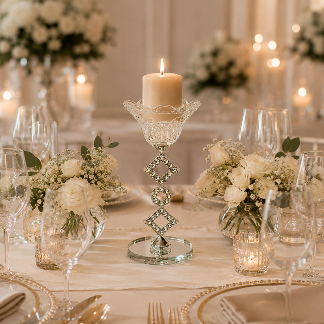 Centre de table bougies pour mariage