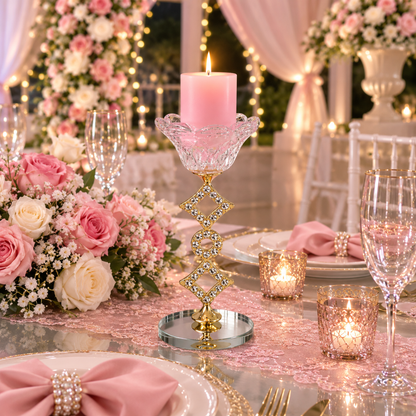 Centre de table bougies pour mariage