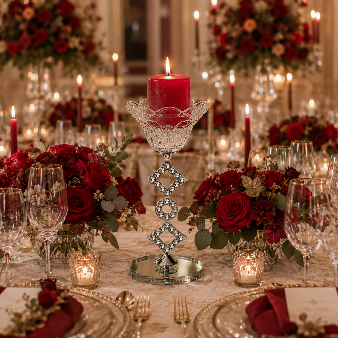 Centre de table bougies pour mariage