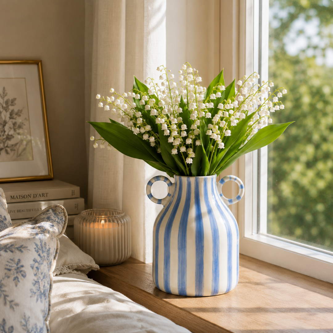 Vase bleu et blanc
