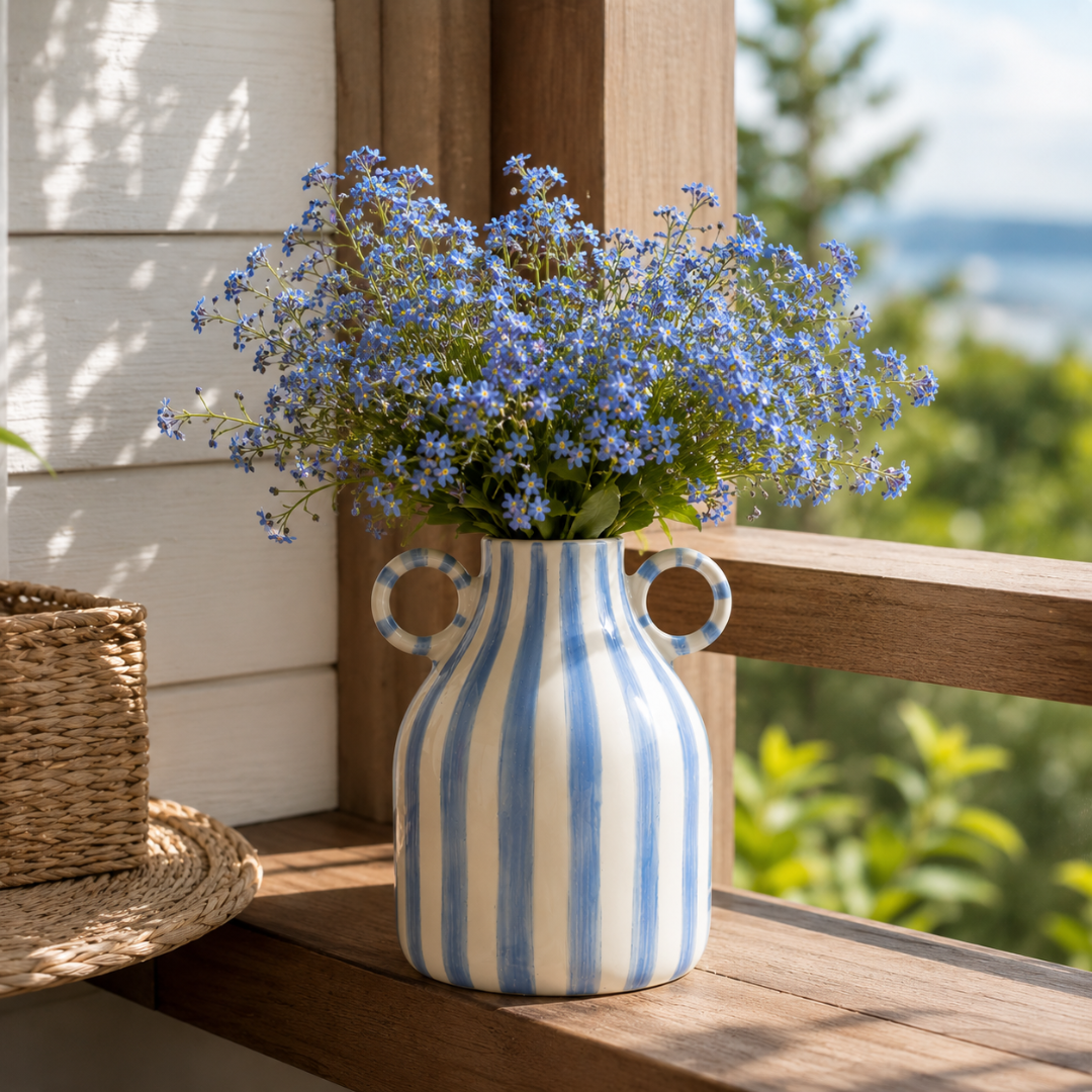 Vase bleu et blanc
