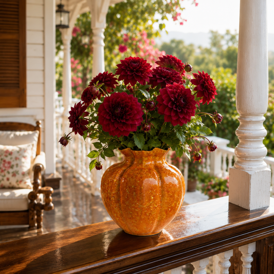 Vase orange vintage