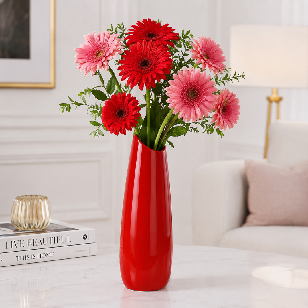 Grand vase rouge design