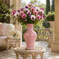 Grand vase rose poudré
