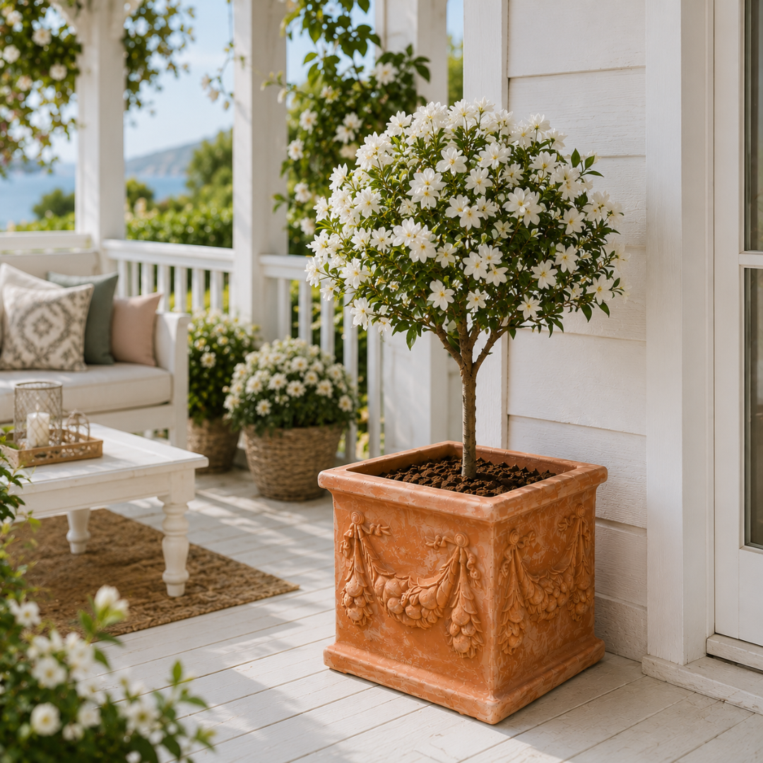 Grande jardinière terre cuite
