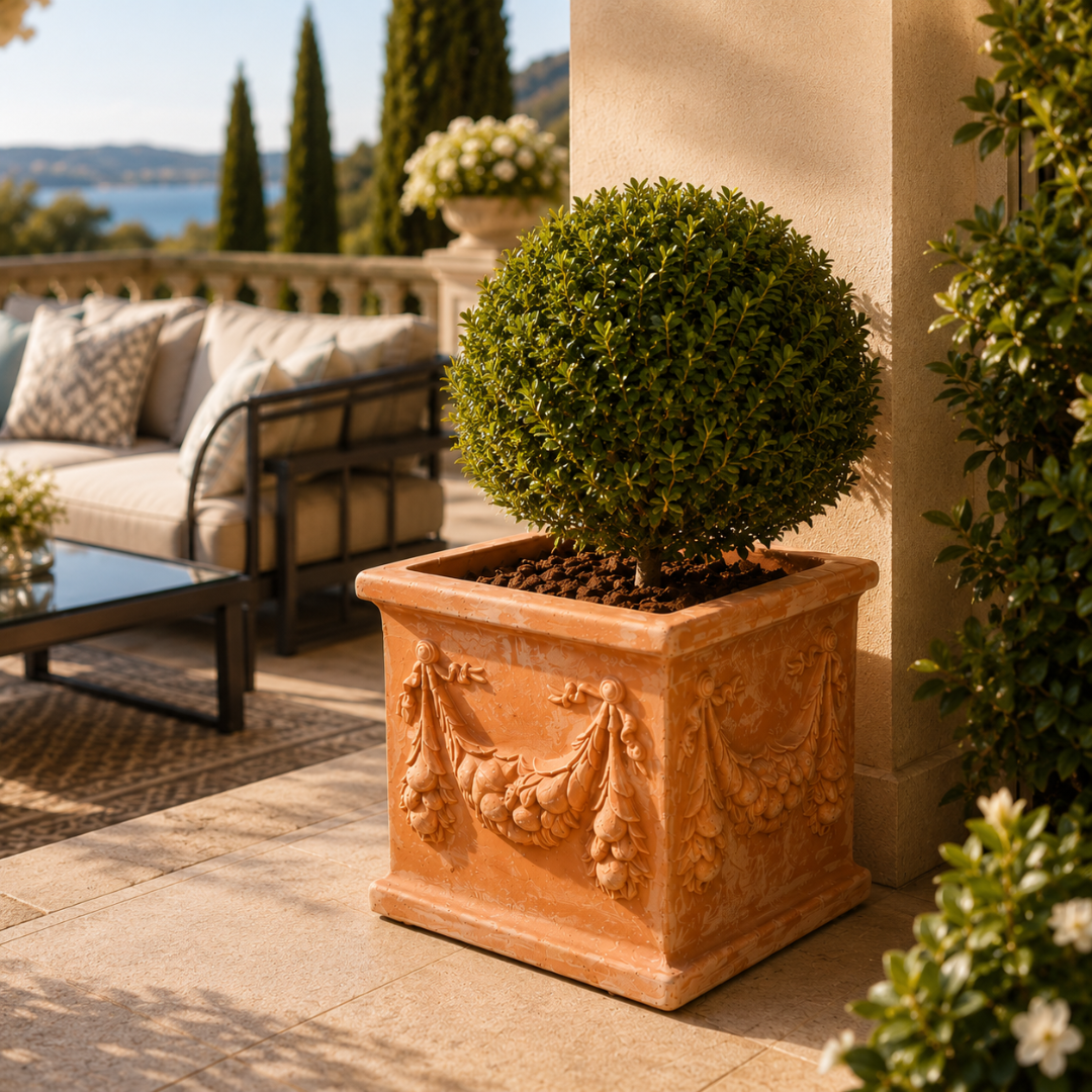 Grande jardinière terre cuite