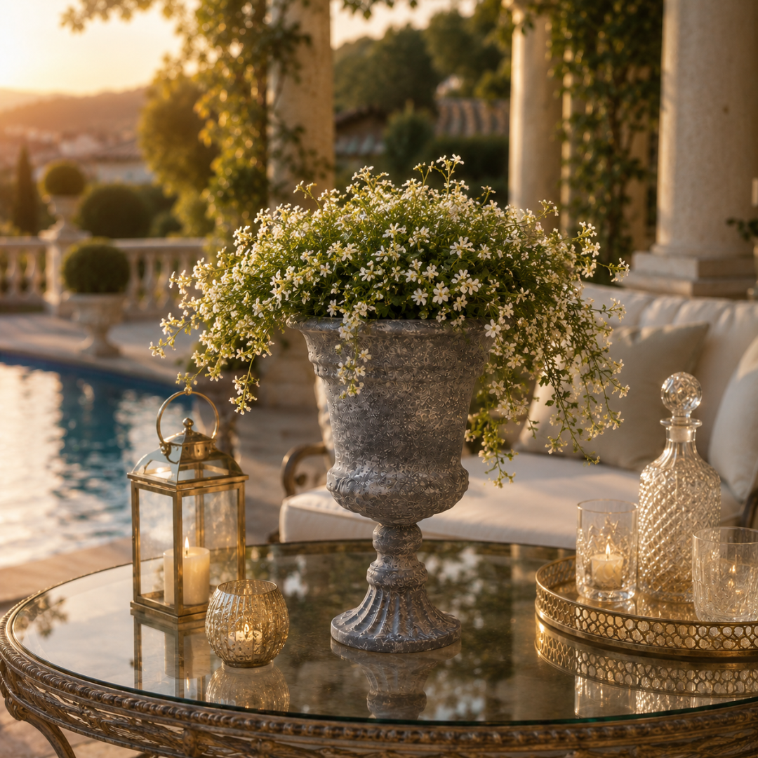 Petit vase medicis en fonte