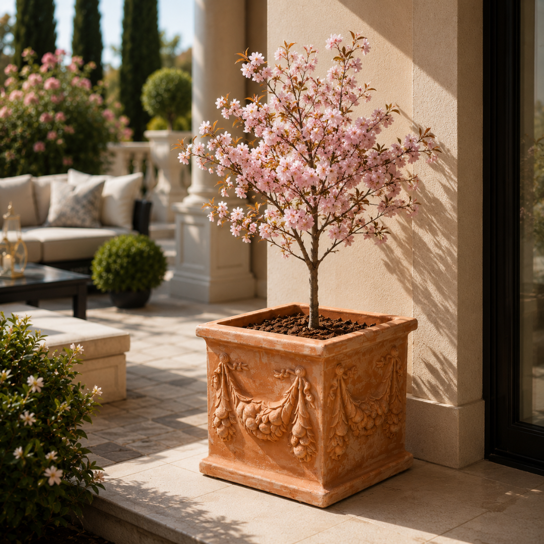 Grande jardinière terre cuite