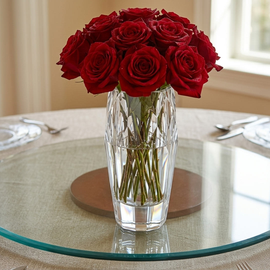 Vase cristal ciselé