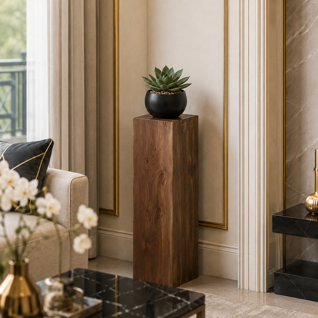 Colonne en bois pour plante