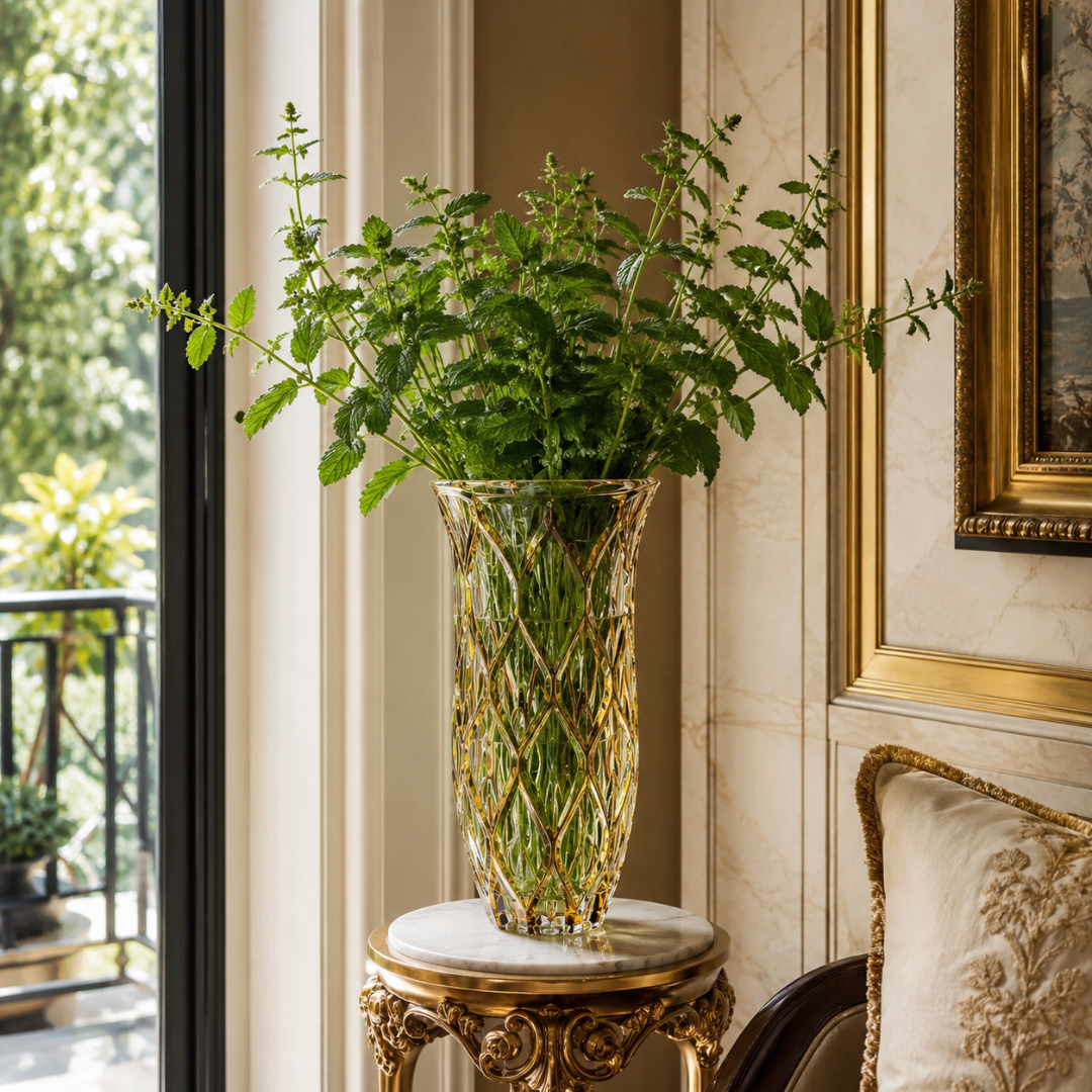 Vase cristal de bohème ancien
