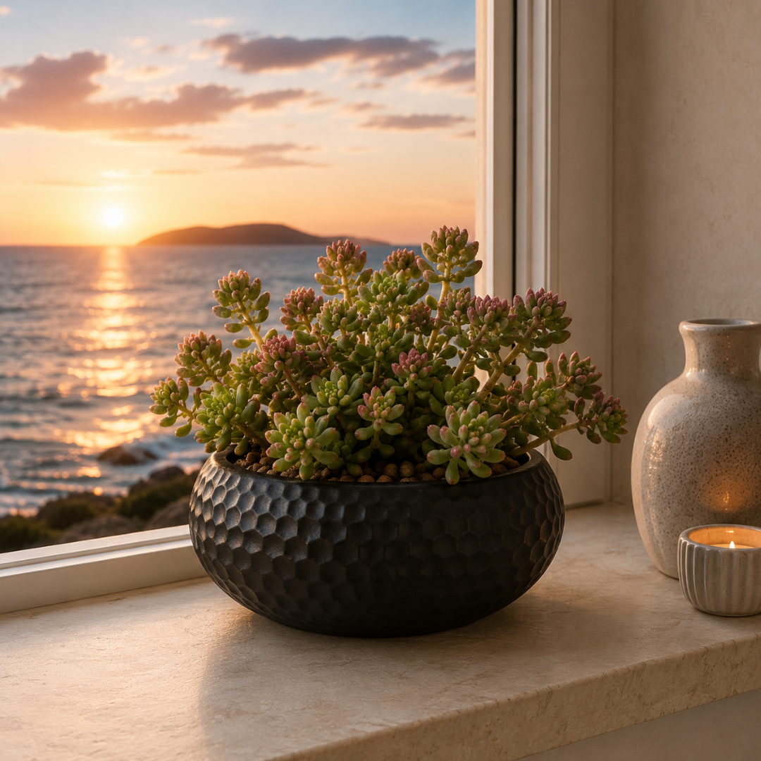 Vase rond plat