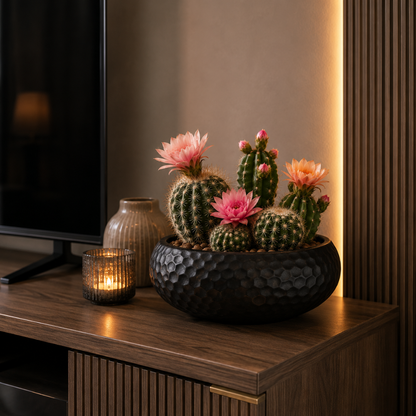 Vase rond plat