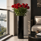 Grand vase noir brillant