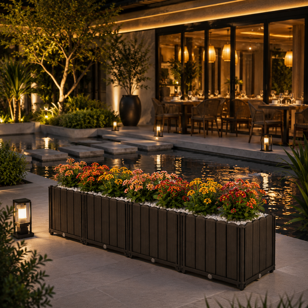 Grand bac à fleur pour terrasse