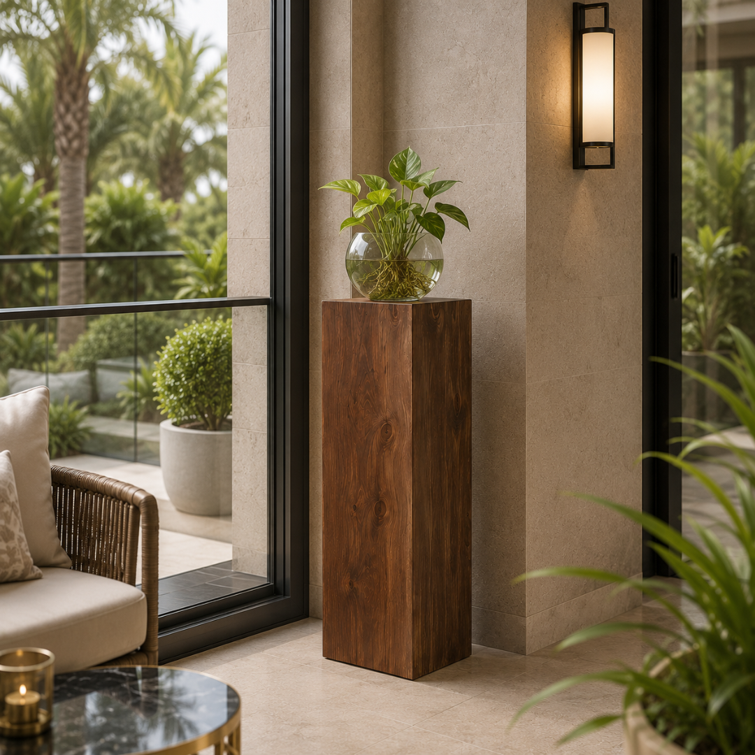 Colonne en bois pour plante