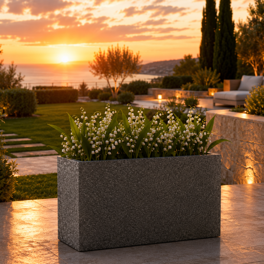 Jardinière haute rectangulaire extérieur