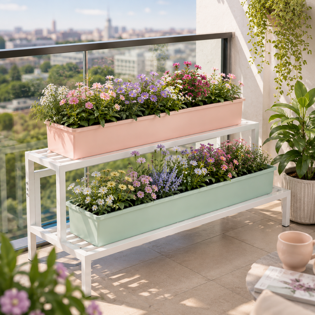 Support pour bac à fleurs