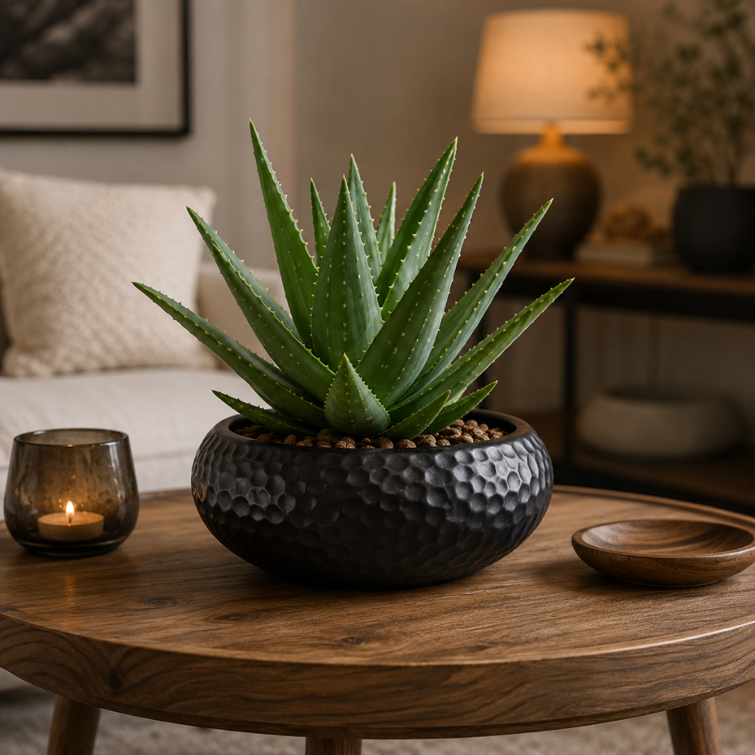 Vase rond plat