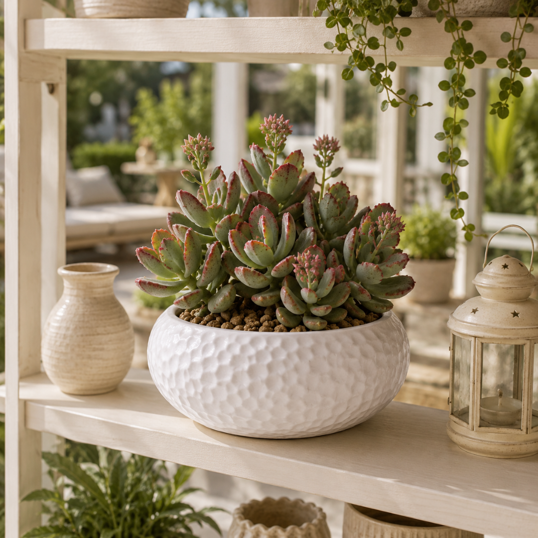 Vase rond plat