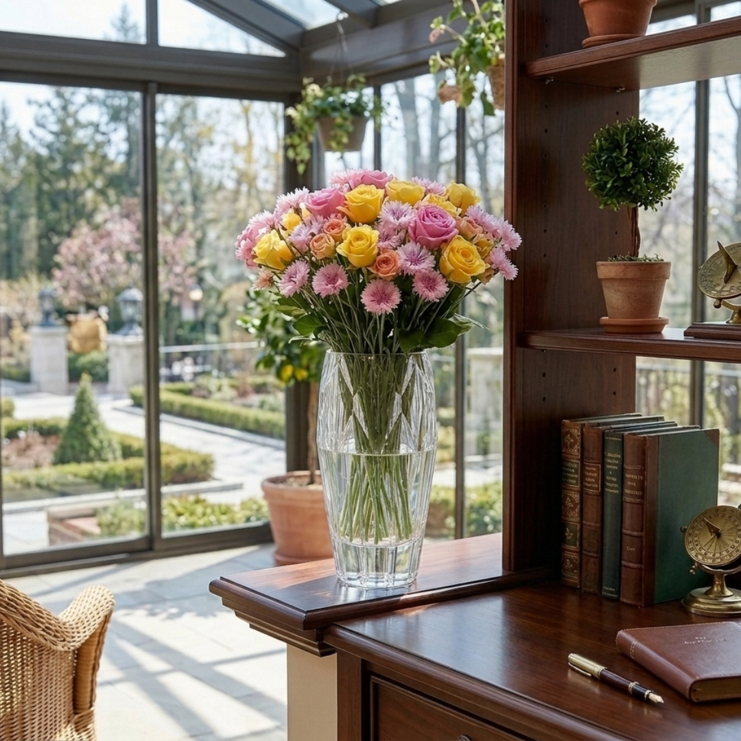 Vase cristal ciselé