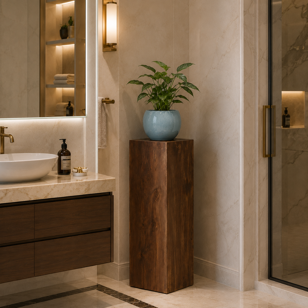 Colonne en bois pour plante