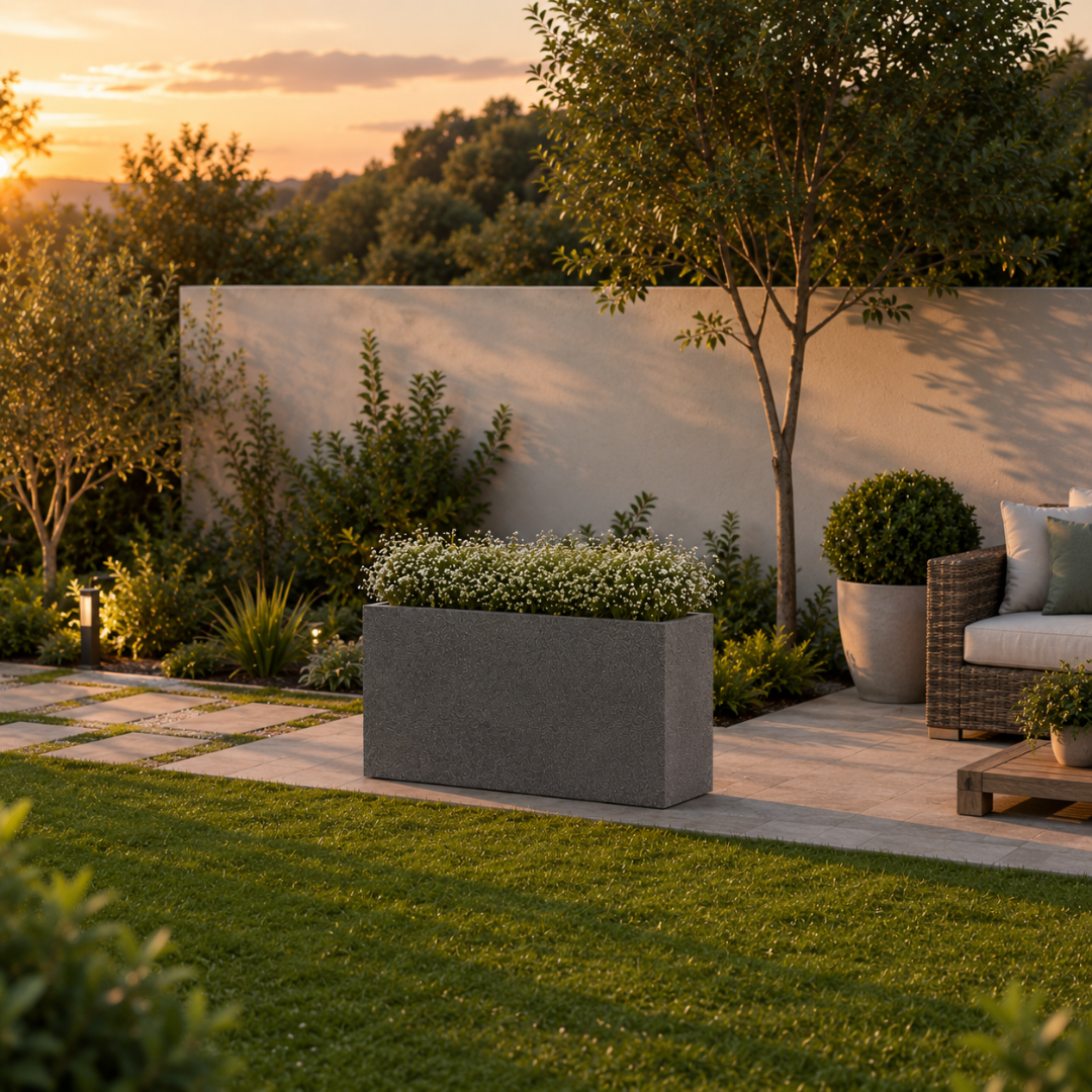 Jardinière haute rectangulaire extérieur