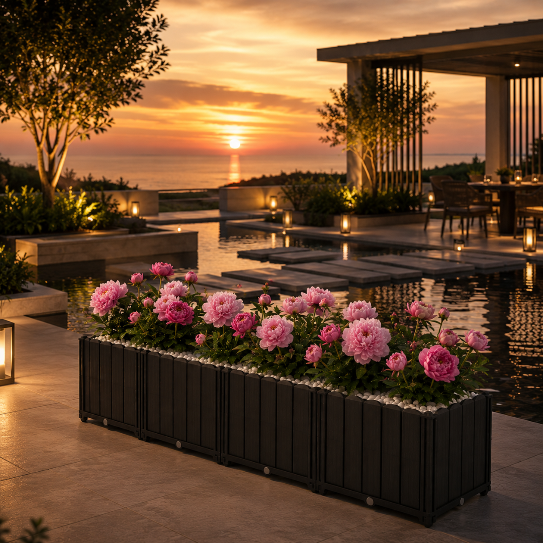 Grand bac à fleur pour terrasse