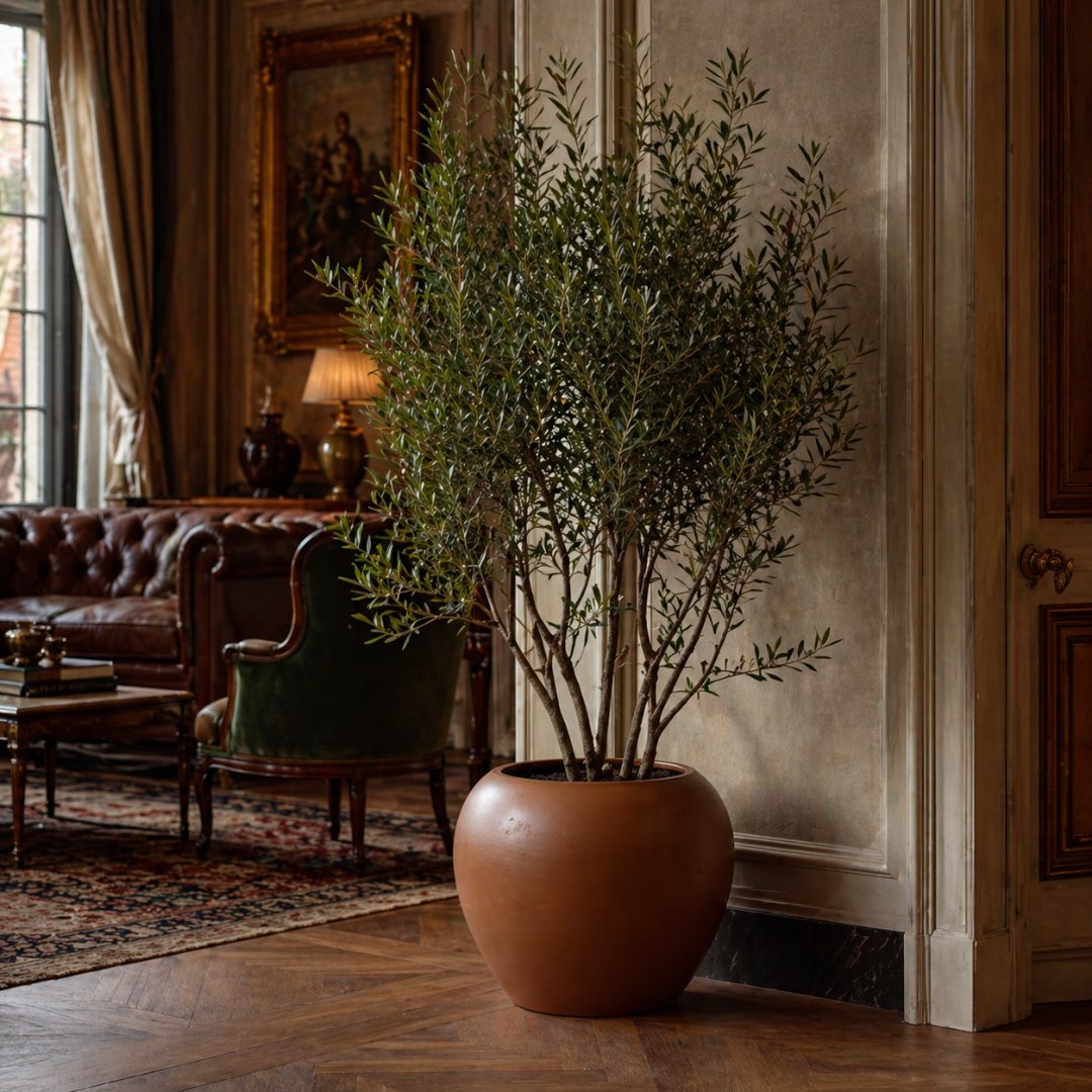 Grand vase marron