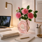 Vase rose transparent