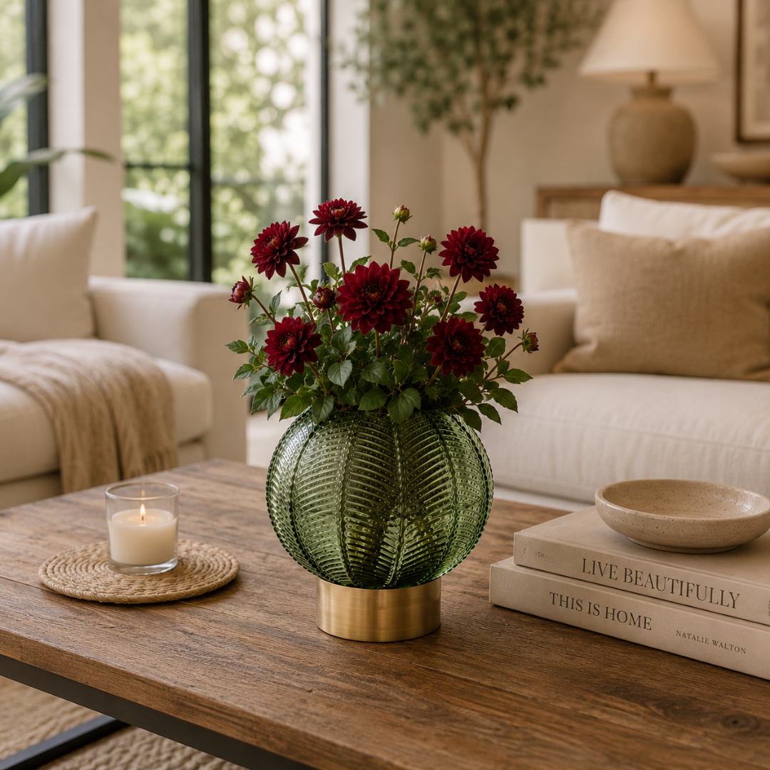 Vase vert emeraude