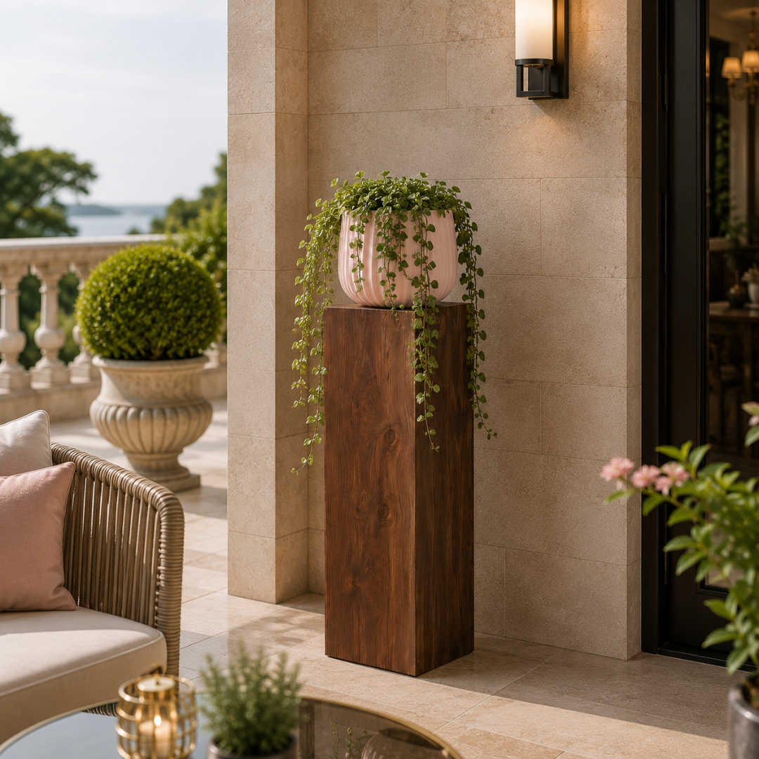 Colonne en bois pour plante