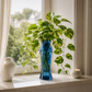 Vase cristal bleu
