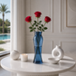 Vase cristal bleu