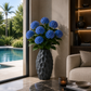 Grand vase noir mat
