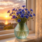 Vase bleu turquoise